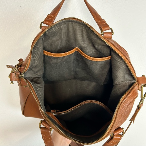 Madewell Cognac Leather Crossbody Shoulder Purse - Picture 12 of 17
